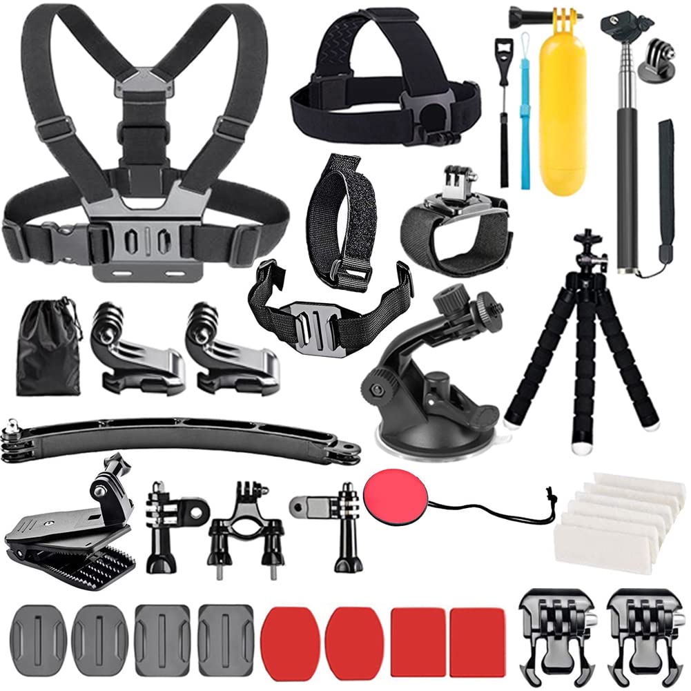 Tansuo Accessories Kit For Gopro Hero 12 11 10 9 8 Max 7 6 5 4 Black Gopro 2018 Session Fusion Silver White Insta360 Dji Sjcam A