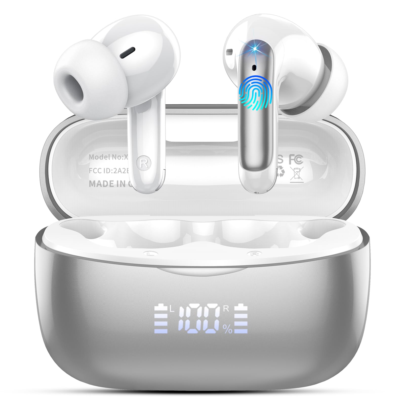 Dbasne AI Translation Earbuds Real Time Voice Translator Device with Audio & Video Calls, 164 Languages, Bluetooth 5.4 Translato