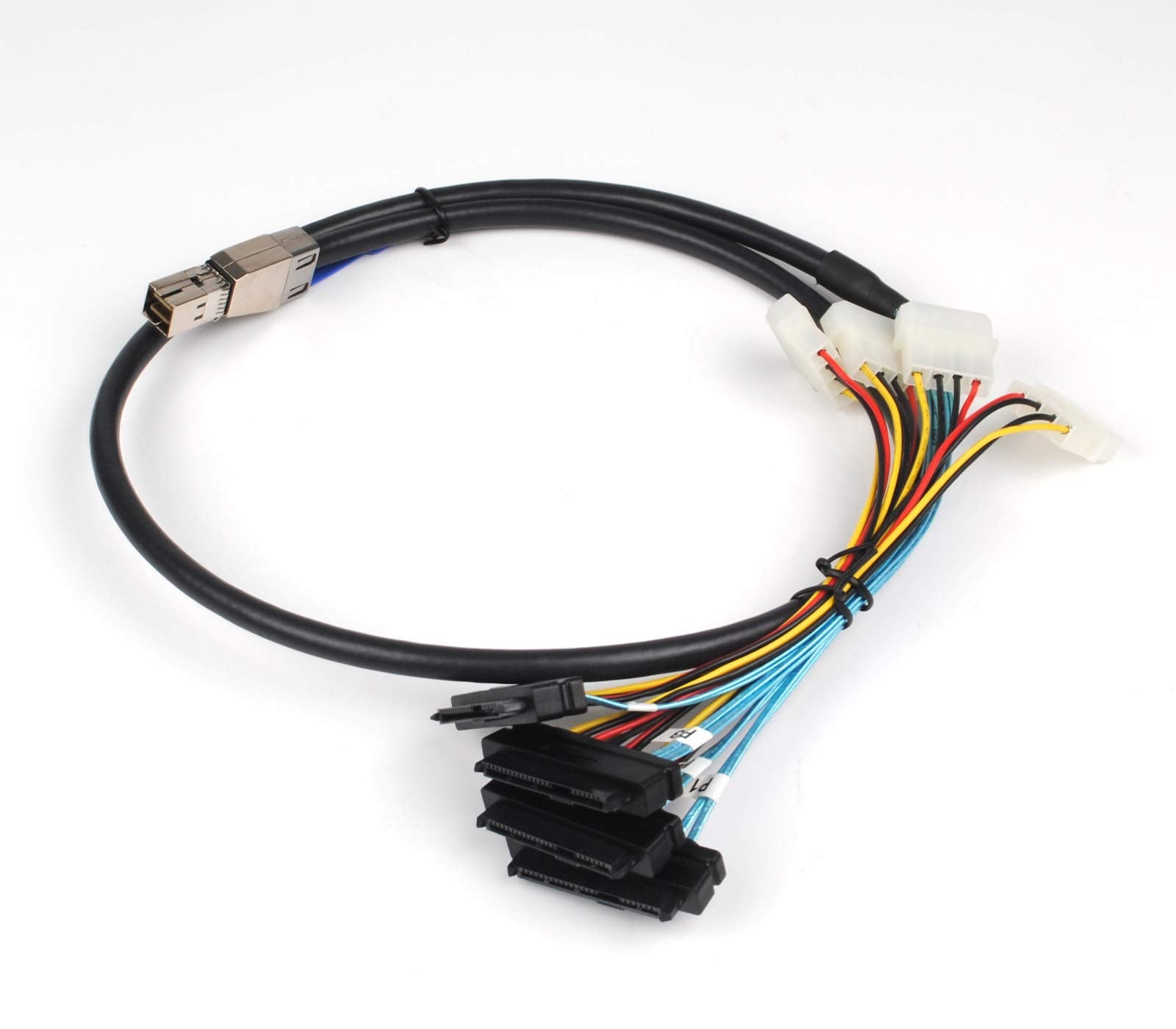Heretom 2Pcs 3.3Ft Internal Hd Mini Sas Sff 8644 To 4 X Sff 8482 Cable With Ide Power Cable