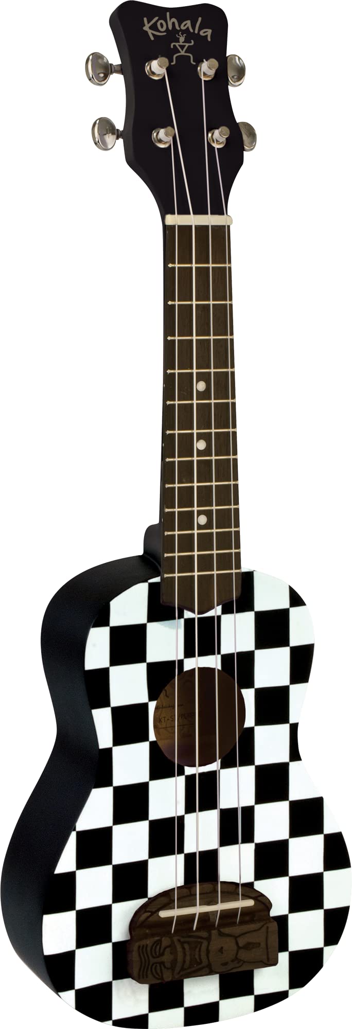 Kohala, 4 String Ukulele, Right Handed, Checkerboard (Kt Scb)