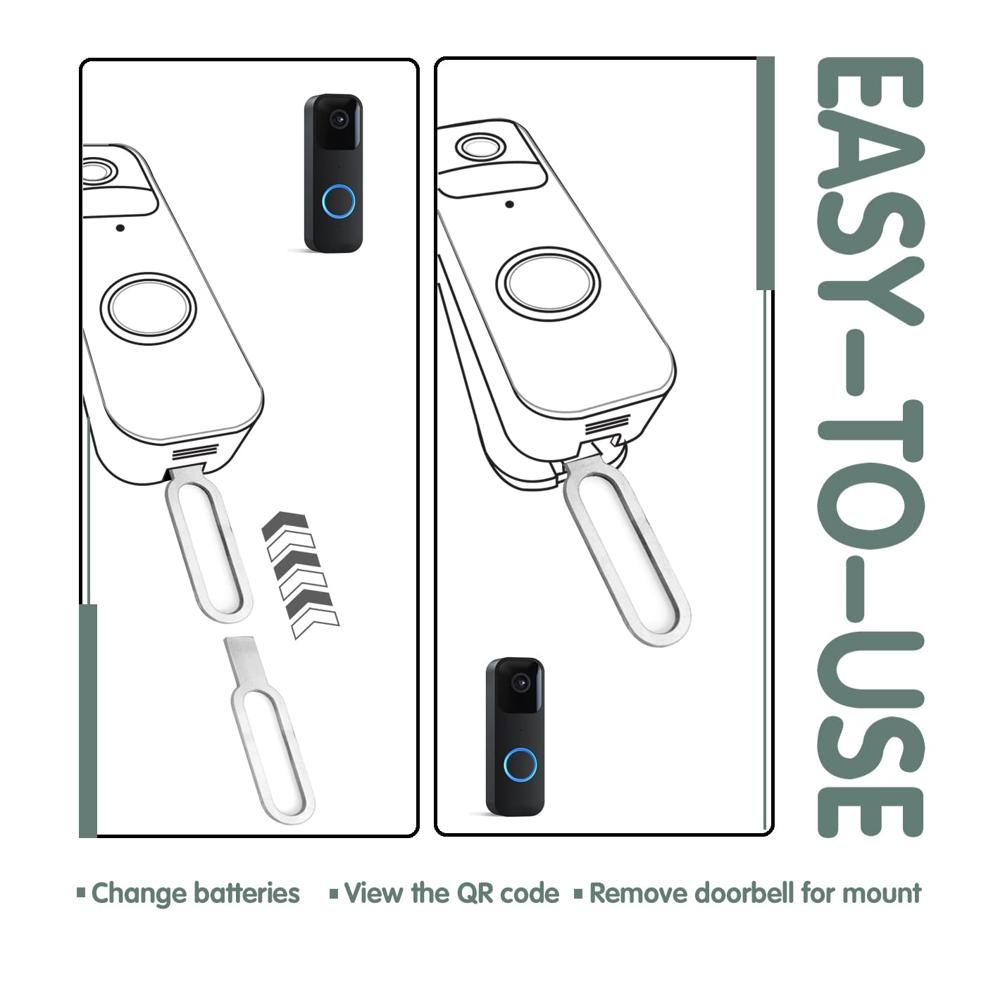 Blink Doorbell Key Replacement Tool, 4 Pack Doorbell Camera Release Pin For Blink, Replacement Doorbell Key, Efficient Tool For