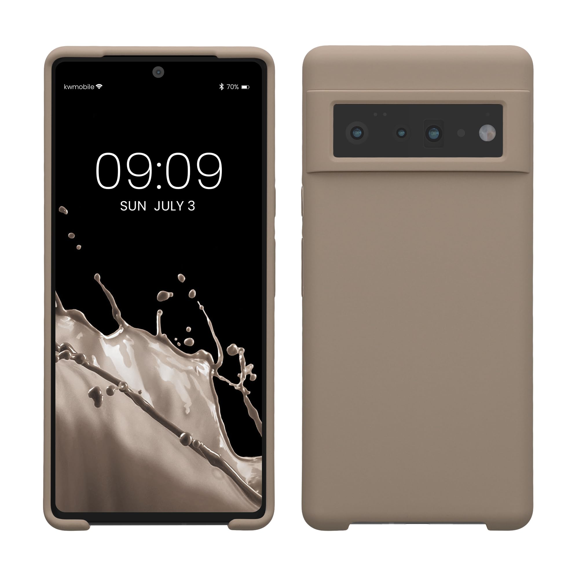 kwmobile Case Compatible with Google Pixel 6 Pro Case - TPU Silicone Phone Cover with Soft Finish - Taupe