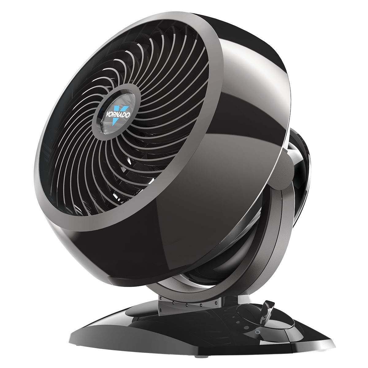 Vornado 5303 Small Whole Room Air Circulator Fan With Base Mounted Controls, 3 Speed Settings, Multi Directional Airflow, Remova
