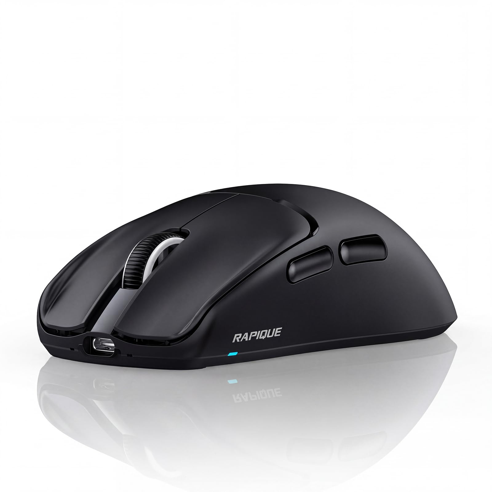 RAPIQUE 53g Wireless Mouse, Bluetooth 5.1 & 2.4GHz Dual Mode, Black