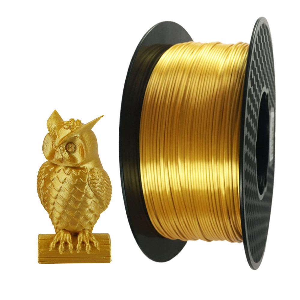 Silk Gold Pla Filament 1.75 Mm 3D Printing Filament 1Kg 2.2Lbs Spool 3D Printer Material Shine Silky Shiny Metallic Pla Metal Cc