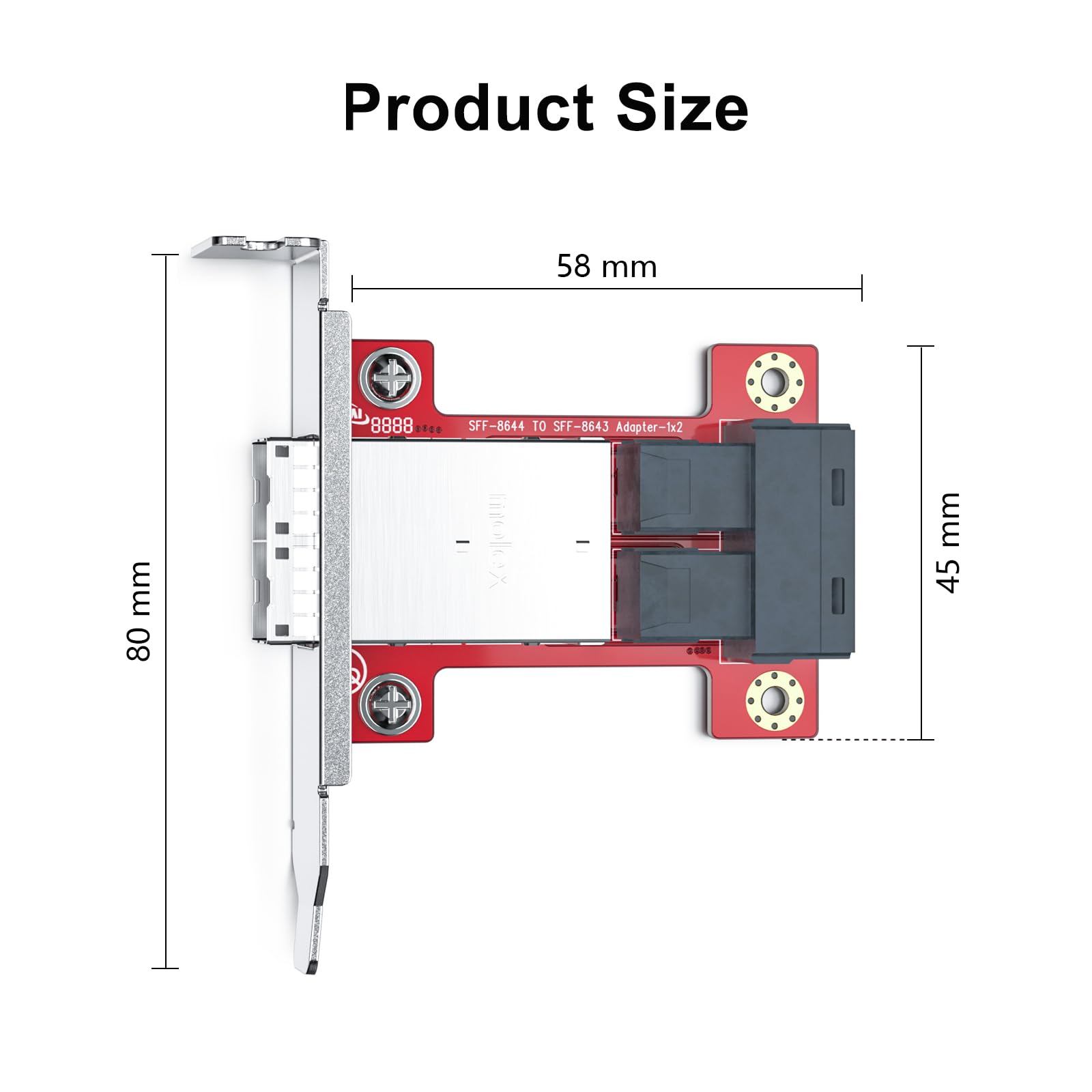 Sas Adapter Module 10Gtek Mini Sas Adapter Sff 8643 To Sff 8644 Dual Port Mini Sas Adapte ...