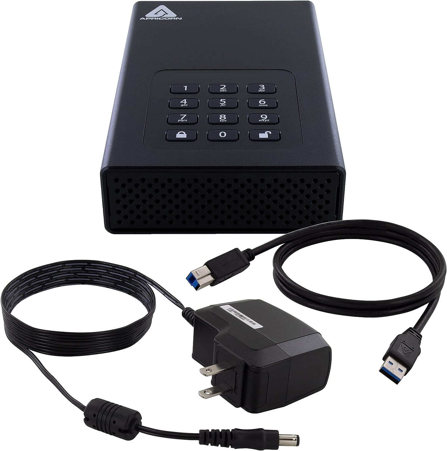 Apricorn 6Tb Aegis Padlock Dt 256-Bit Encryption Usb 3 Hard Drive (Adt-3Pl256-6000)