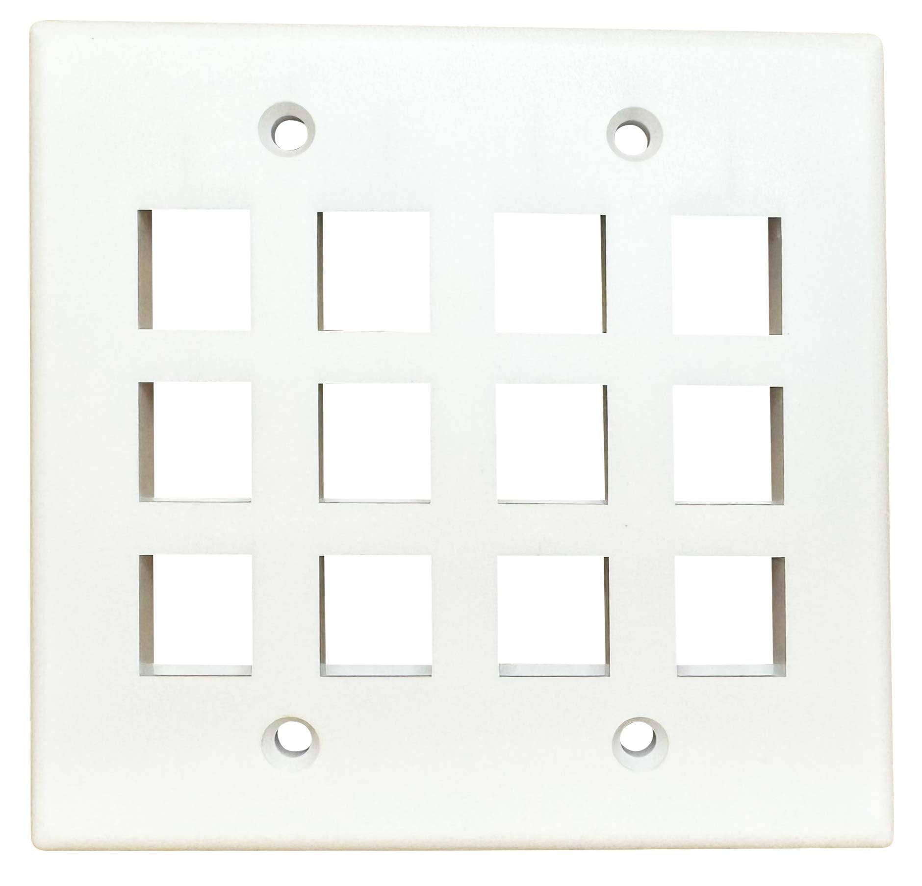 Diytech Keystone Wall Plate, 2 Gang Keystone Wall Plate, 12 Port Keystone Jack Wall Plate, Supports Keystone Jack Or Modular Ins