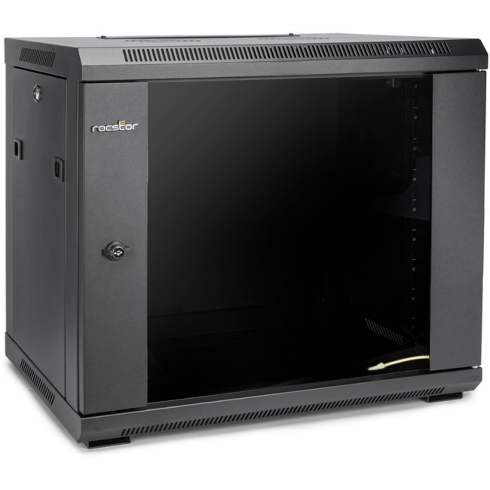 Solidrack 9U Wallmount Rack Enclosure With Tempered Glass Window - 600Mm X 450Mm