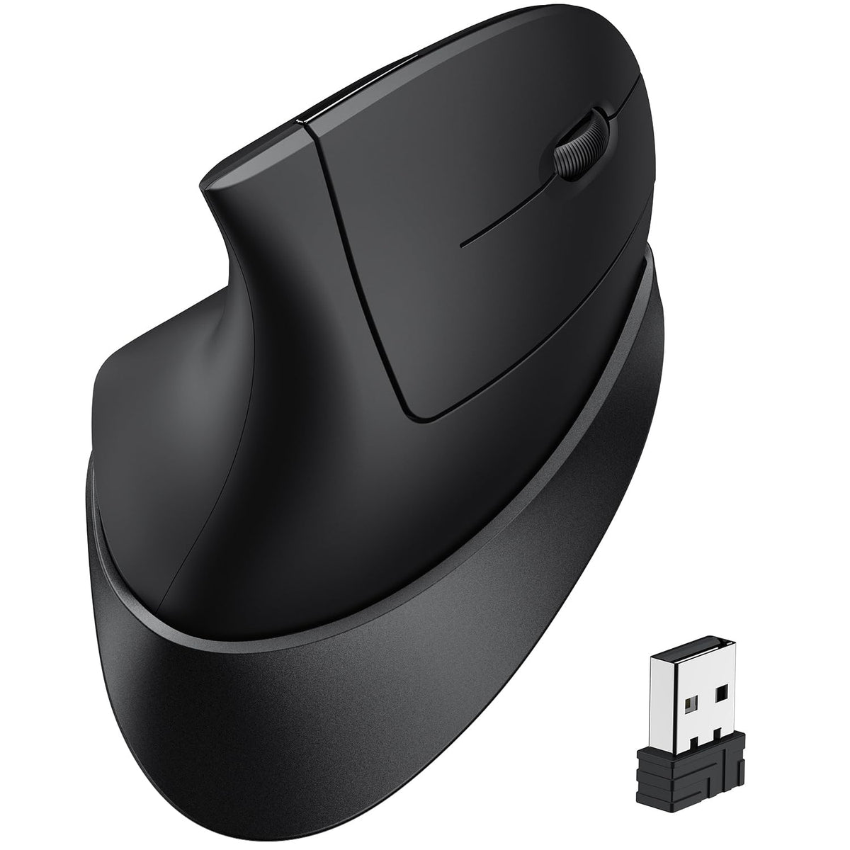 Iclever Ergonomic Mouse, 2.4G Wireless Vertical Mouse, Silent Click, 7 Buttons, Usb C Rechargeable, 4 Dpi 800/1200/1600/2400 Wit