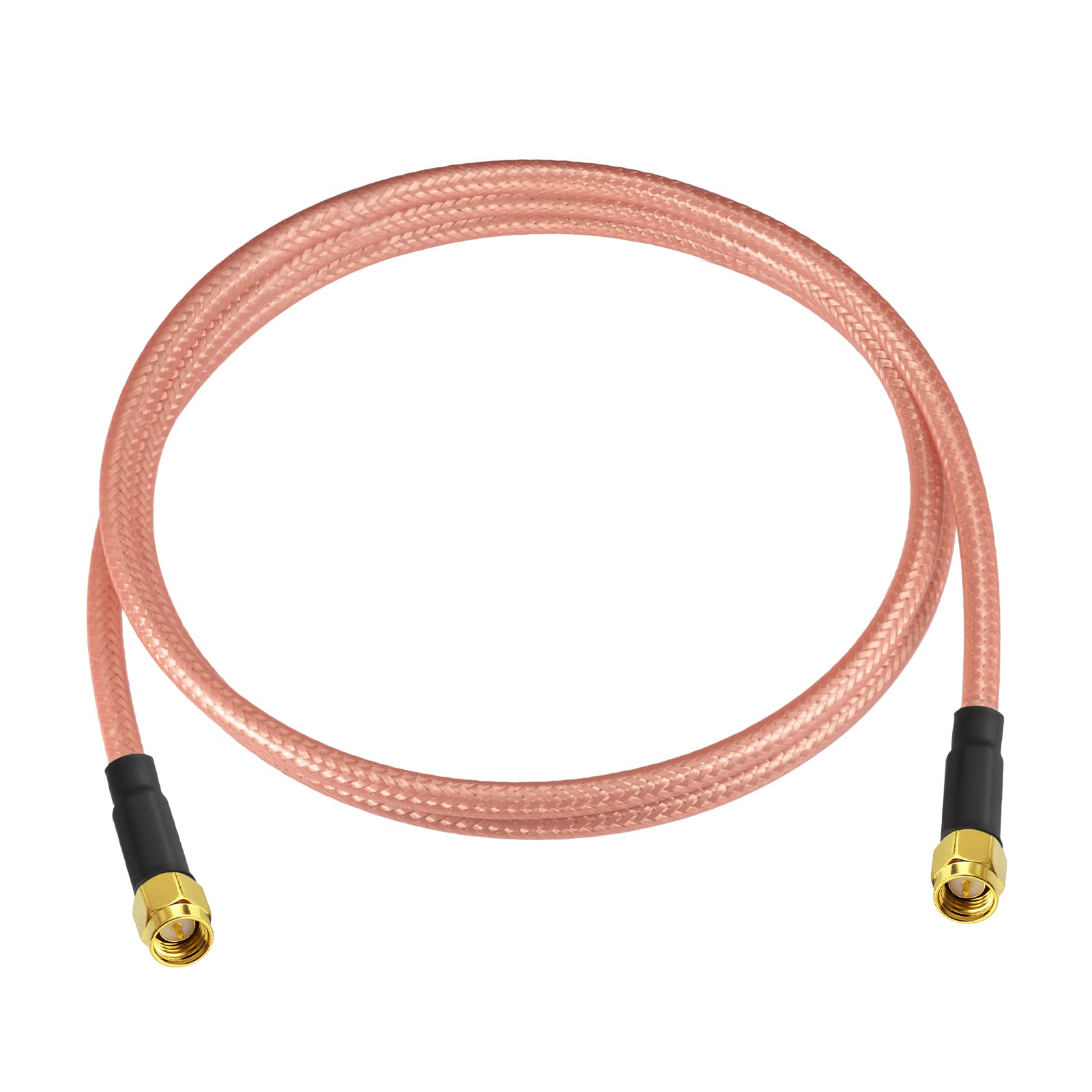 Eightwood Sma Male To Sma Male Cable Rg400 Low Loss Coax 3 Feet For 4G Lte Antenna, Wifi Antenna, Wireless Router, Ham Radio