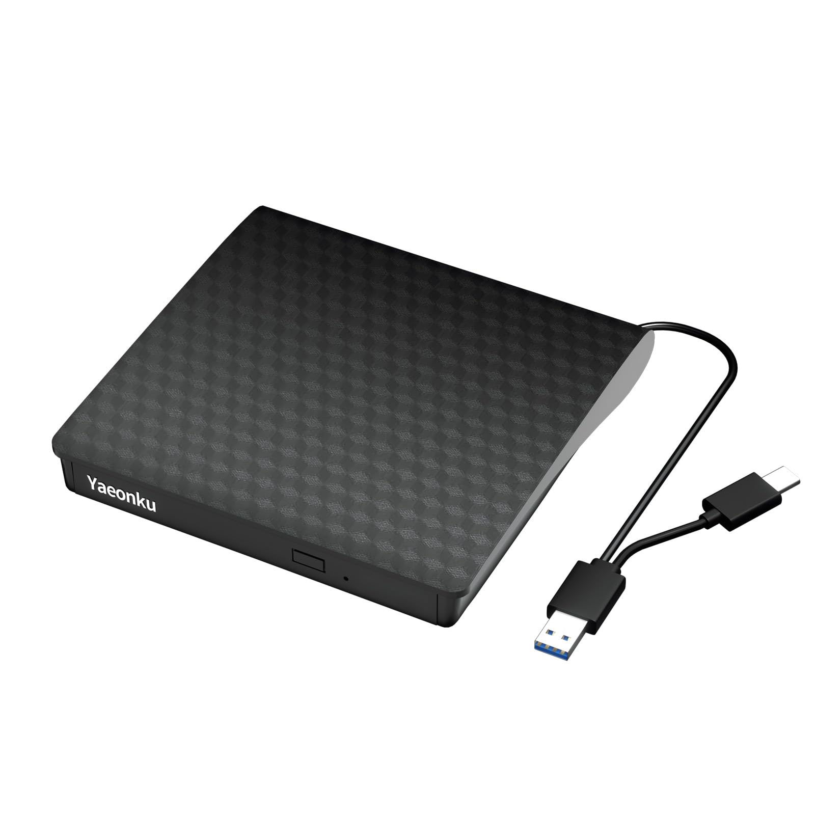 Yaeonku External Bluray Drive, Usb 3.0 And Type C Blu Ray Burner Player Slim 3D Optical Blu Ray Dvd Cd Player Compatible With Wi