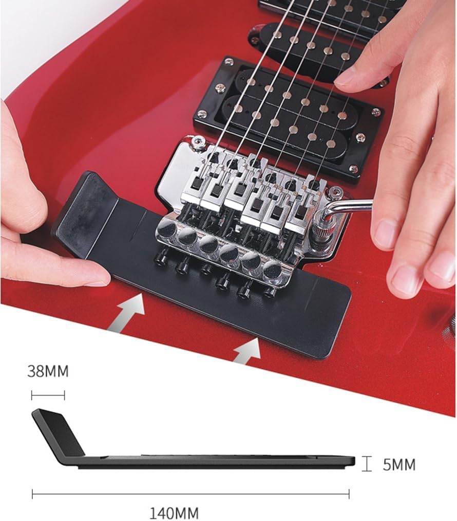 Tuoren 2 Pack Tremolo Bridge Shim Floyd Rose Floating Tremolo Block Bridge String Changing Tool