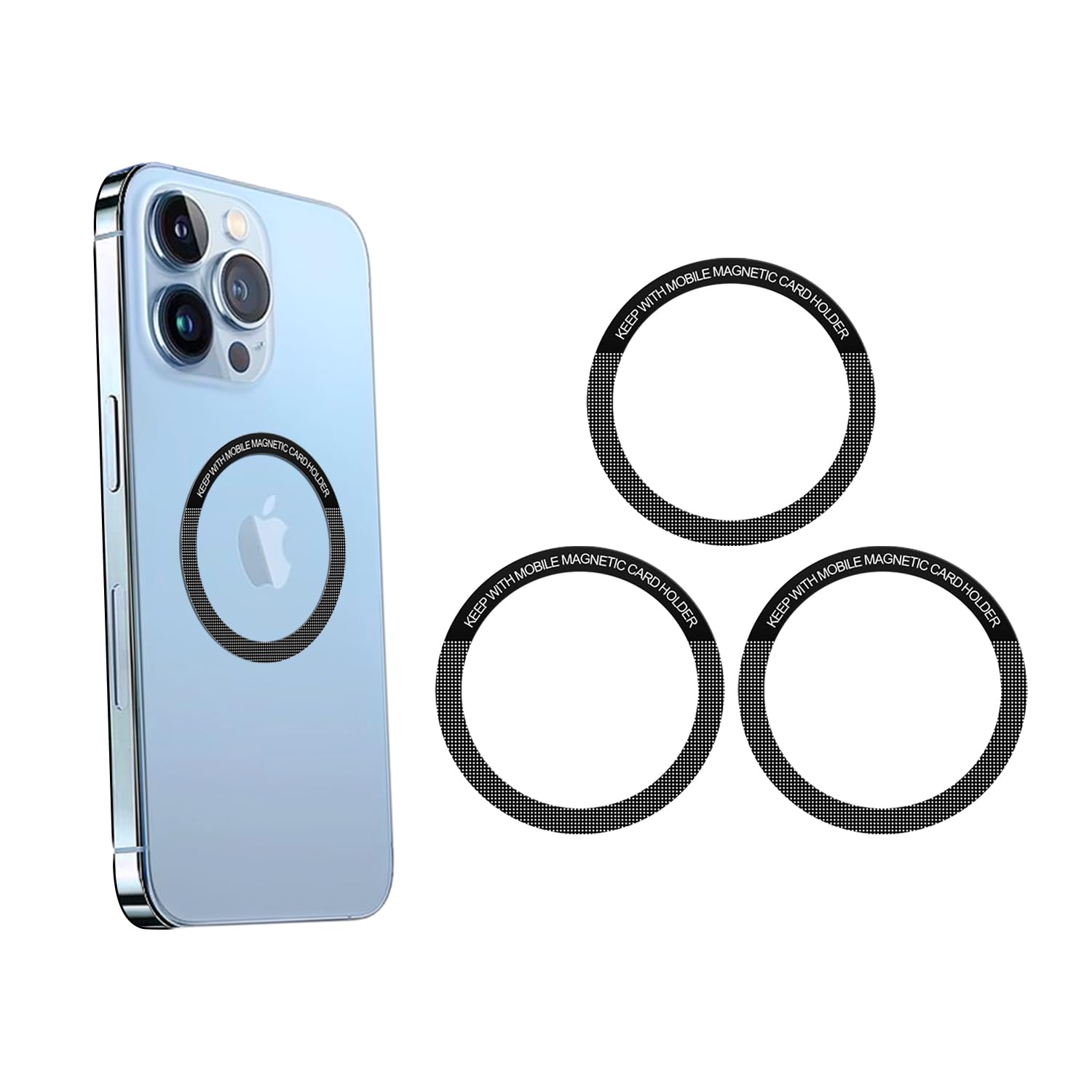 MaserWeller Universal Metal Ring Sticker for Magnetic Charger Compatible with iPhone/Samsung/Android All Cellphones, Magnetic Mo