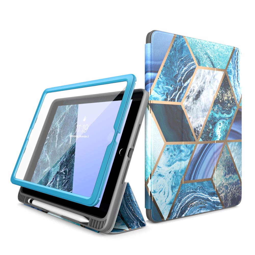 i-Blason Case for iPad 6th Generation, iPad 9.7 Case 2018/2017, [Built-in Screen Protector] Full-Body Trifold [Cosmo] Smart Cove