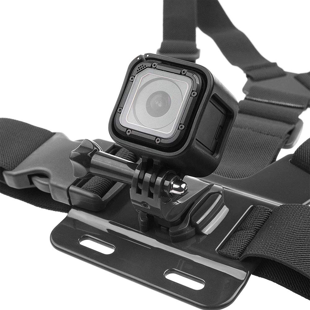ASOCEA Adjustable Chest Mount Strap Harness with J-Hook for GoPro Action Cameras