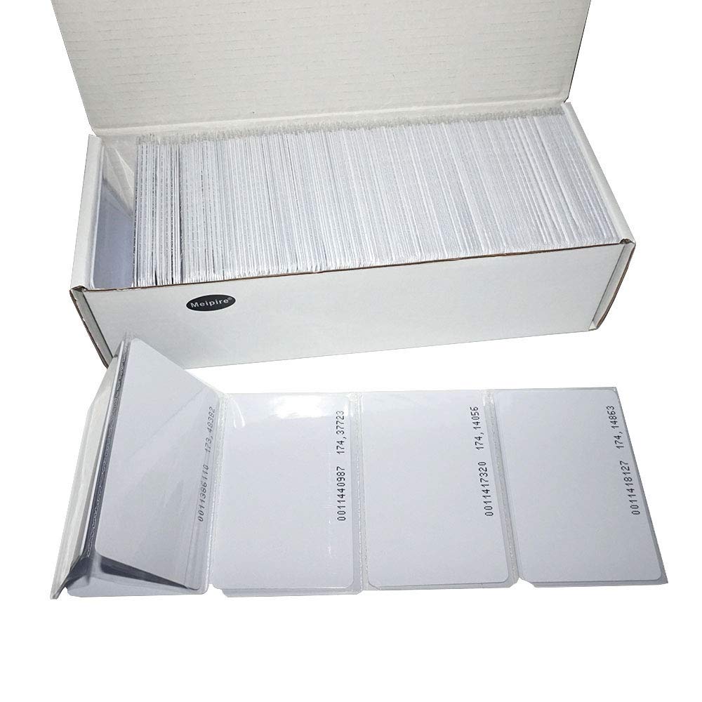 Meikuler 125Khz Rfid Proximity Cards, 0.8Mm Id Card For Door Entry Access Control System And Attendance, Read Only (100)