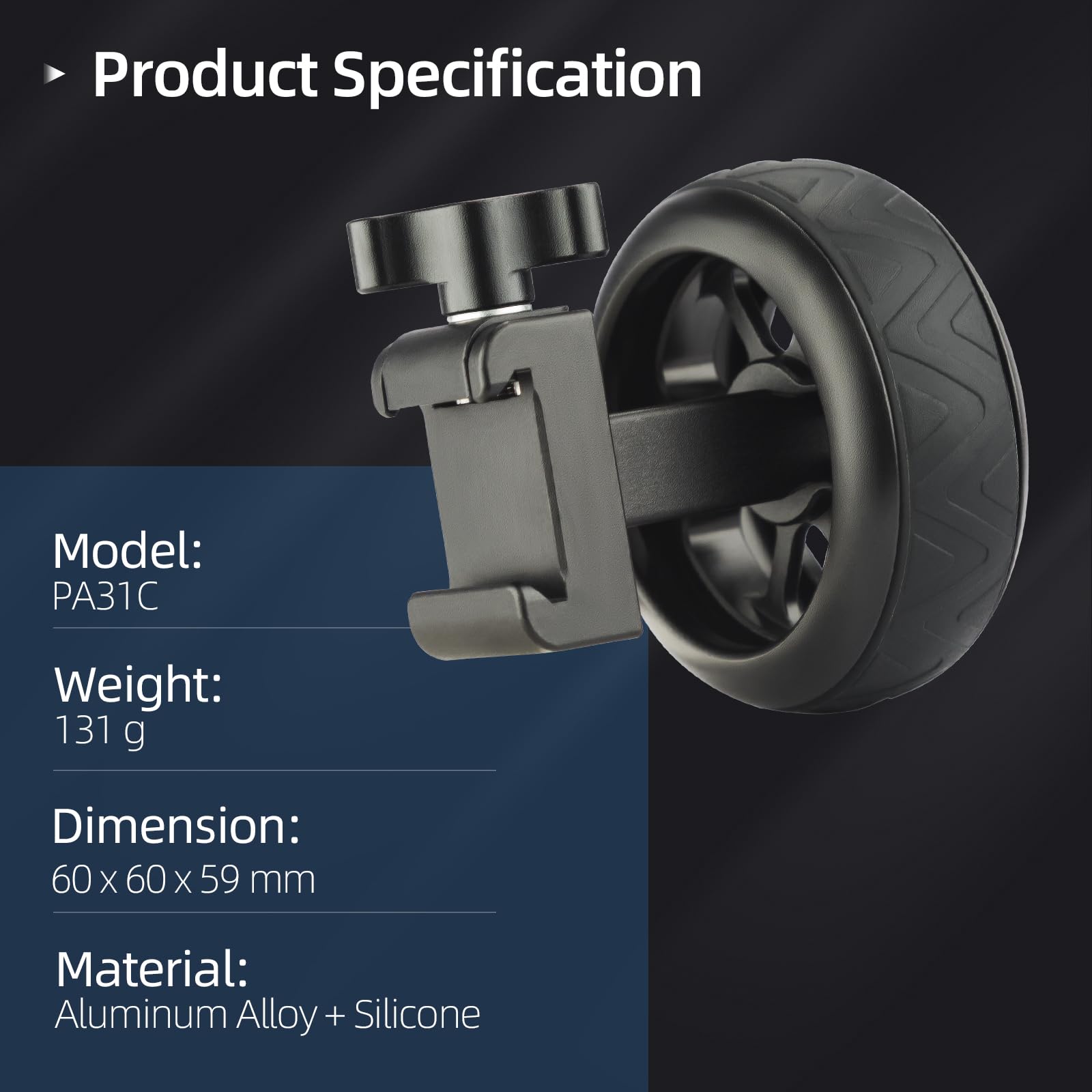 Nitze Side Handle With Nato Clamp, Different Colored Rubber Rings, Aluminum Camera Nato Side Handle For Camera/Monitor Cages - P