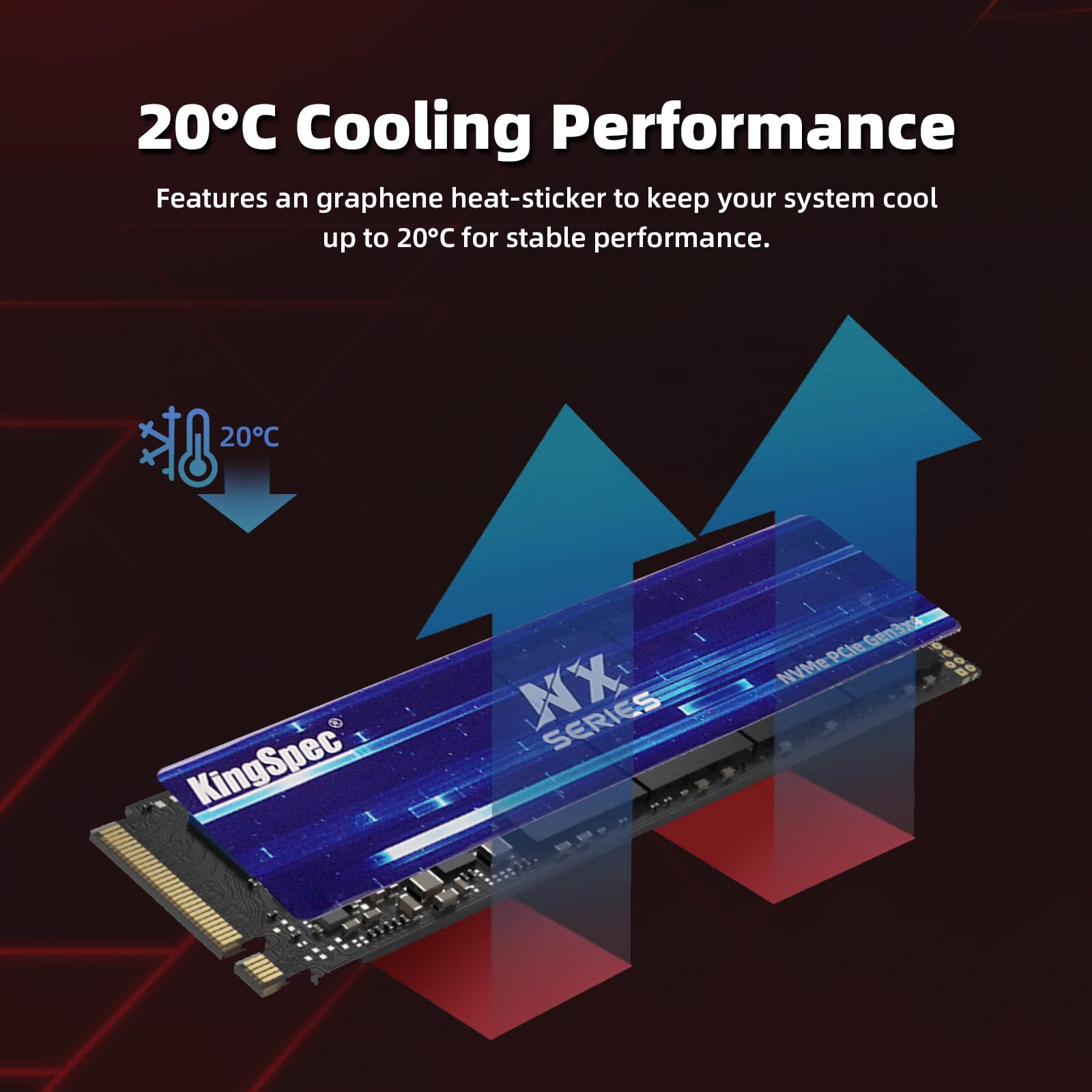 Kingspec Nx Series 1Tb Gen3X4 Nvme M.2 Ssd, Up To 3500Mb/S, 3D Nand Flash M2 2280 Internal Solid State Drive, For Desktop And La