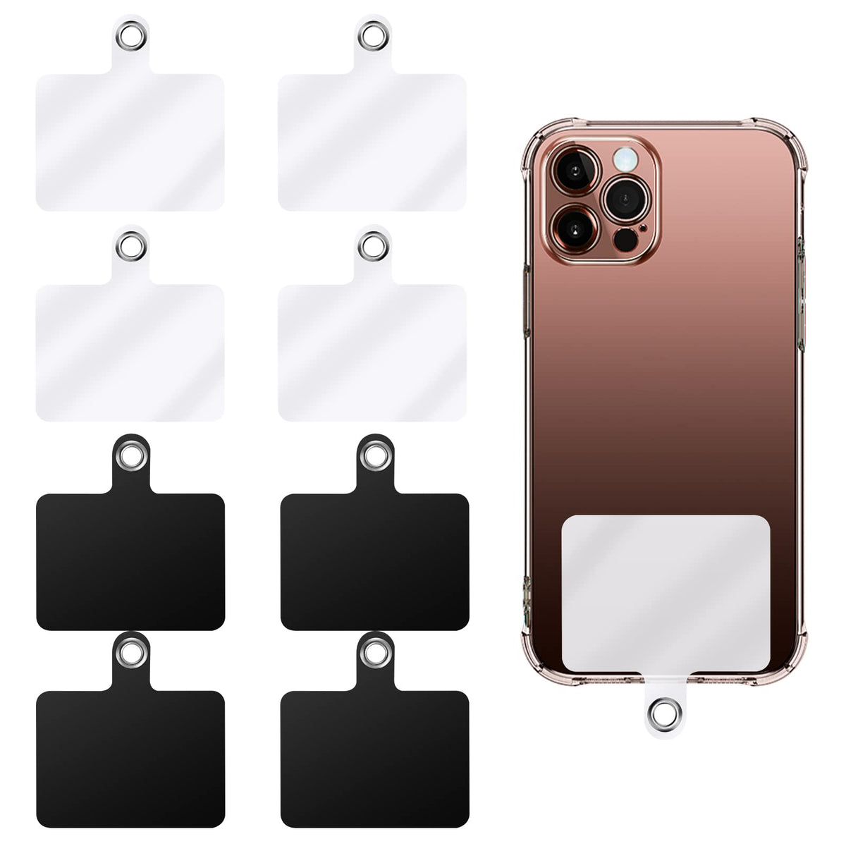 Cobee Universal Phone Tether Tab, Phone Lanyard Replacement Patches With Metal Ring Cell Phone Lanyard Tether Phone Case Lanyard