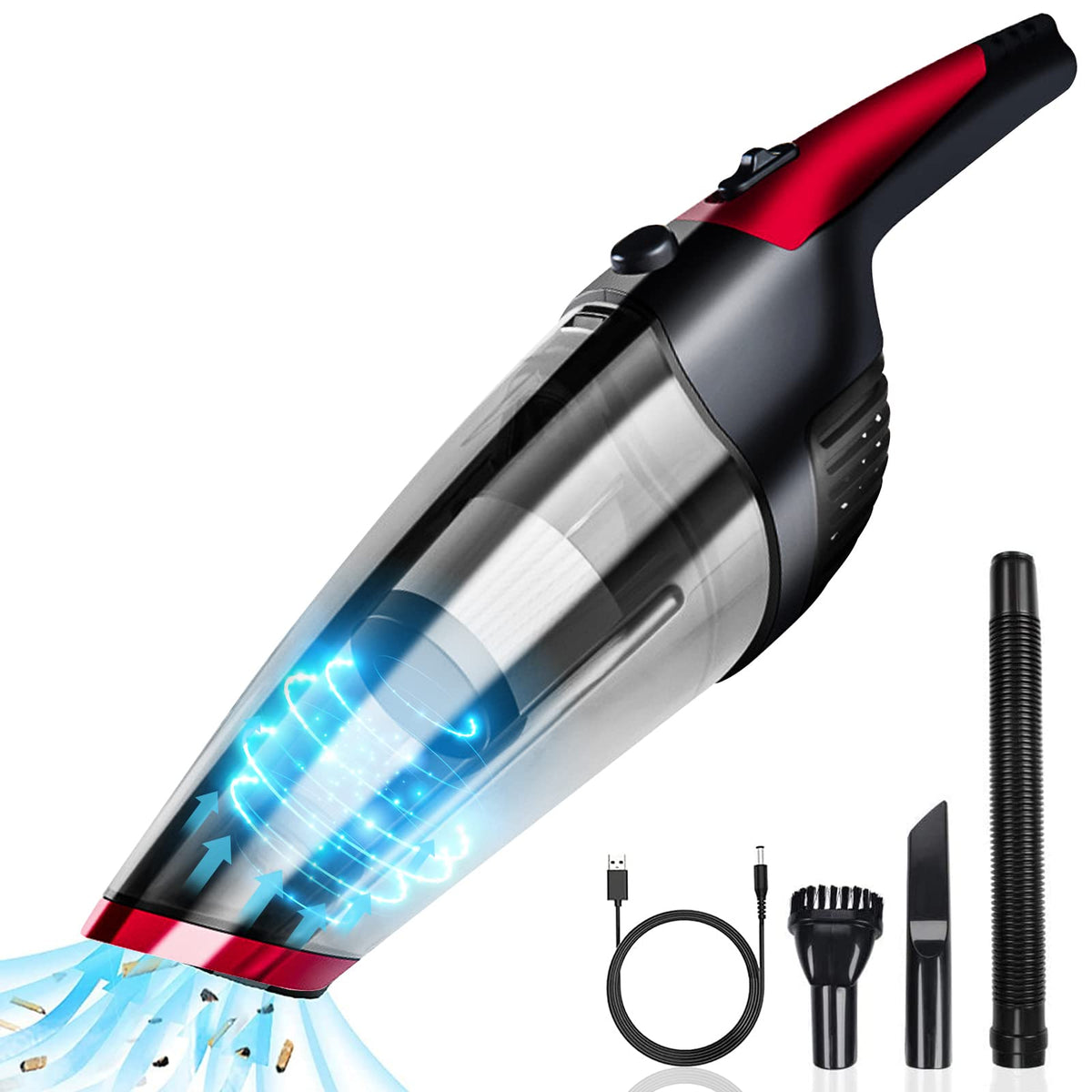 Fityou Handheld Vacuum Cleaner Cordless, Rechargeable (Usb Charge), Powerful Suction Cleaner, Portable Hand Vacuum For Pet Hair