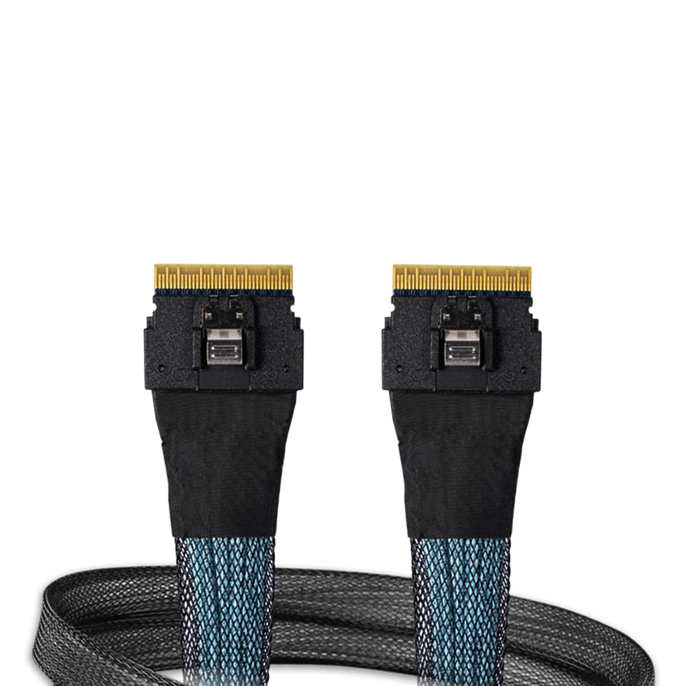 ICY DOCK CB MB406LB 0.5M SlimSAS 8i SFF8654 to SlimSAS 8i SFF8654 Cable