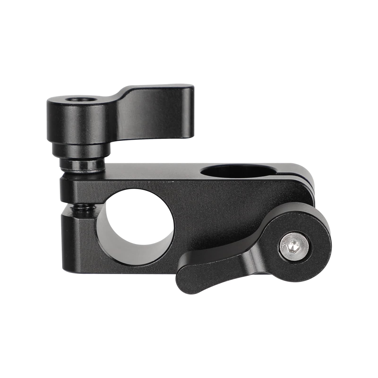 CAMVATE Right Angle Rod Clamp 15mm Rod 90 Degree Rotate for Video Camera DSLR Rig(Black) - 1102