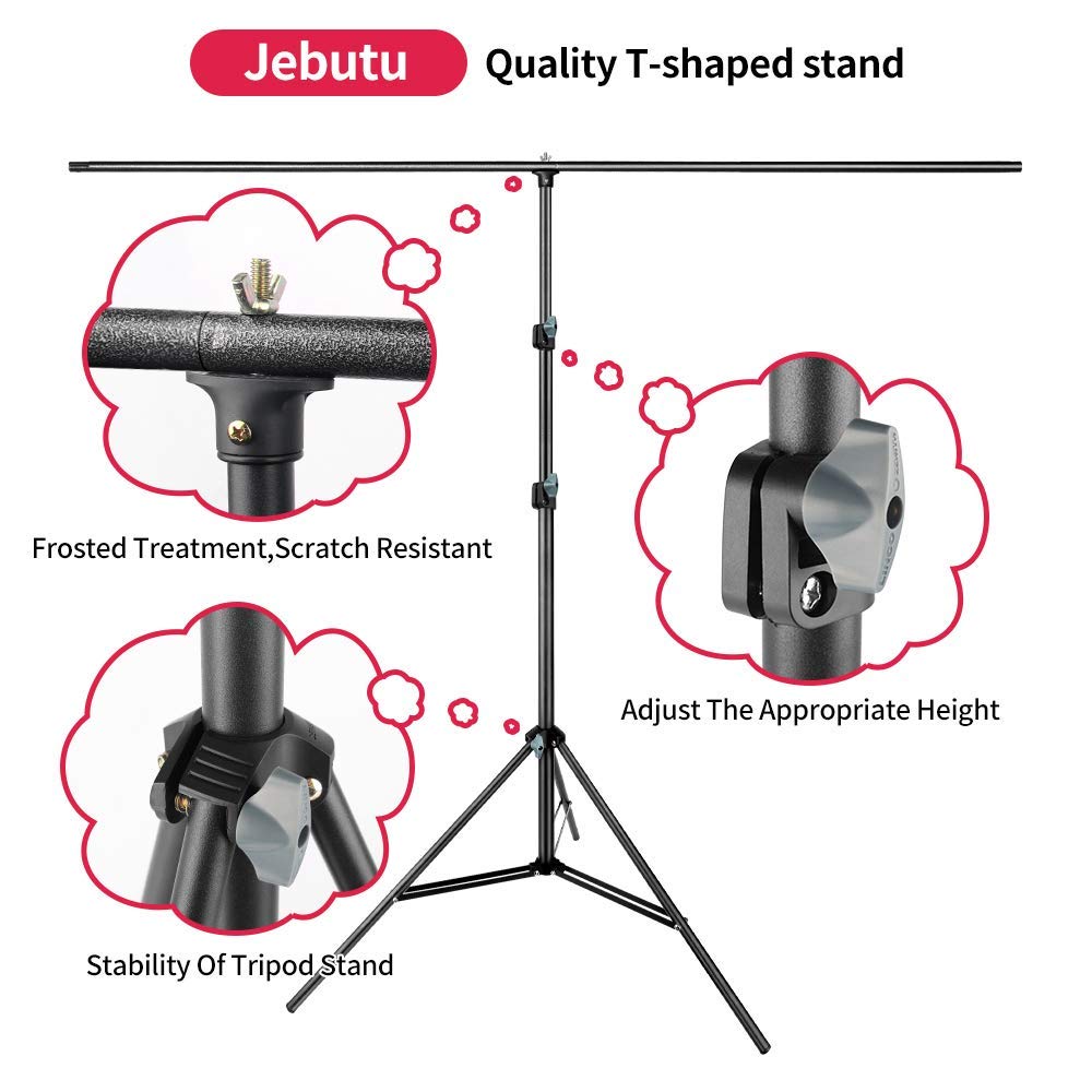 Jebutu Blue Green Screen Backdrop With Stand, 6.5X5Ft(Hxw) Green Screen Stand, Portable 2 In 1 Blue Greenscreen Background With