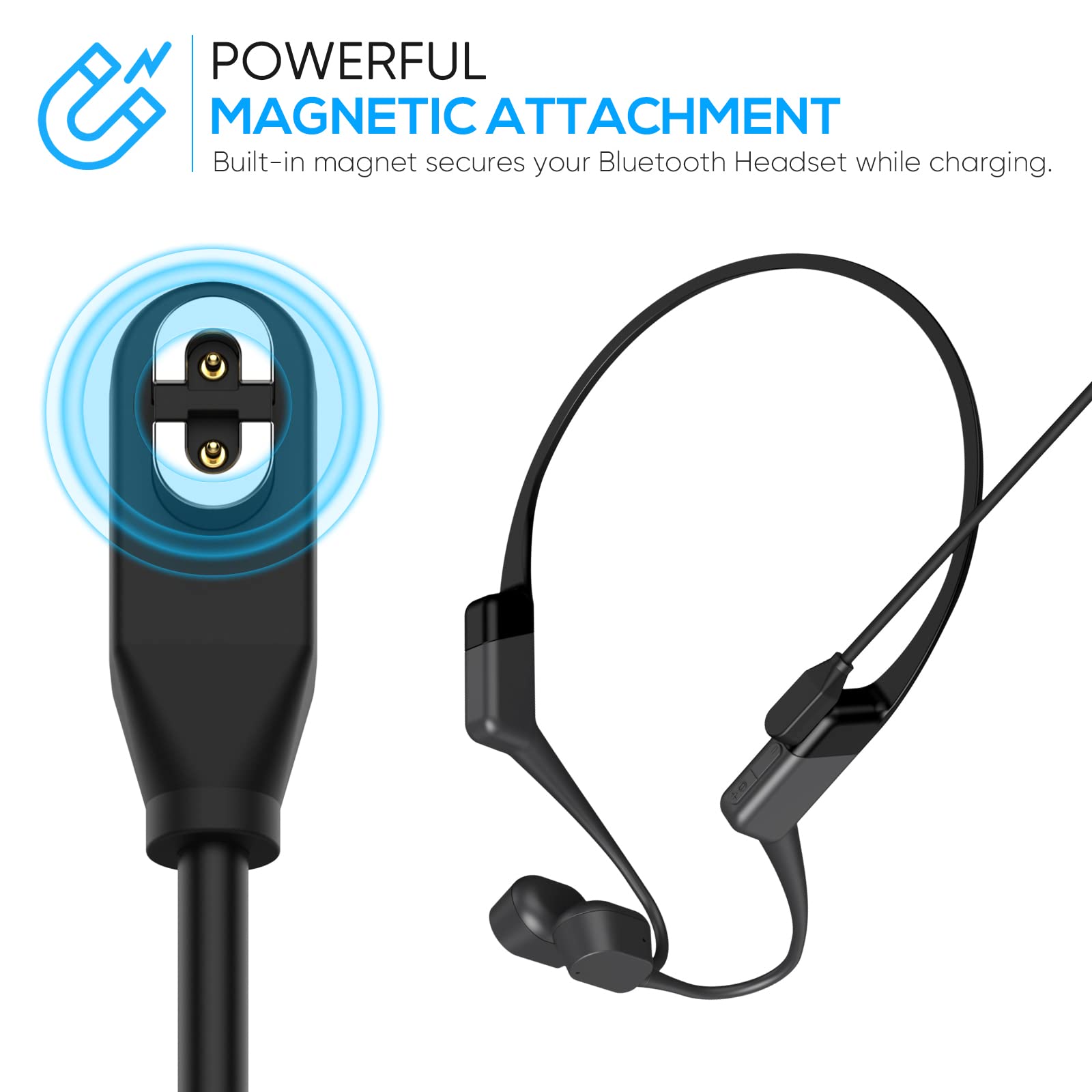 Charging Cable For Aftershokz Headphones Aeropex As800 &Shokz Openrun/Openrun Pro/Opencomm/Openrun Mini With Type C Adapter, 3.3