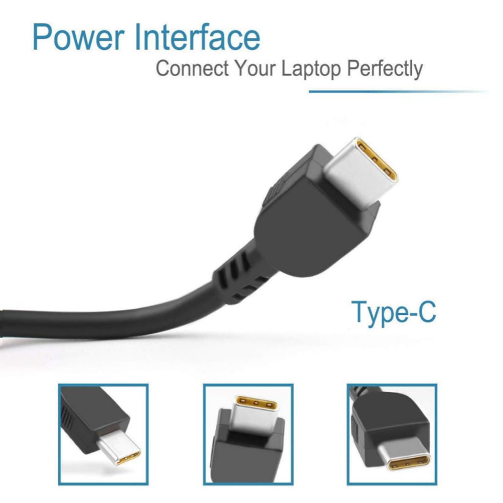 45W Usb Type C Ac Adapter Compatible Wiht Lenovo Chromebook C330 300E 100E 500E N23 Yoga, Lenovo Thinkpad T480 T480S T580 2Nd Ge