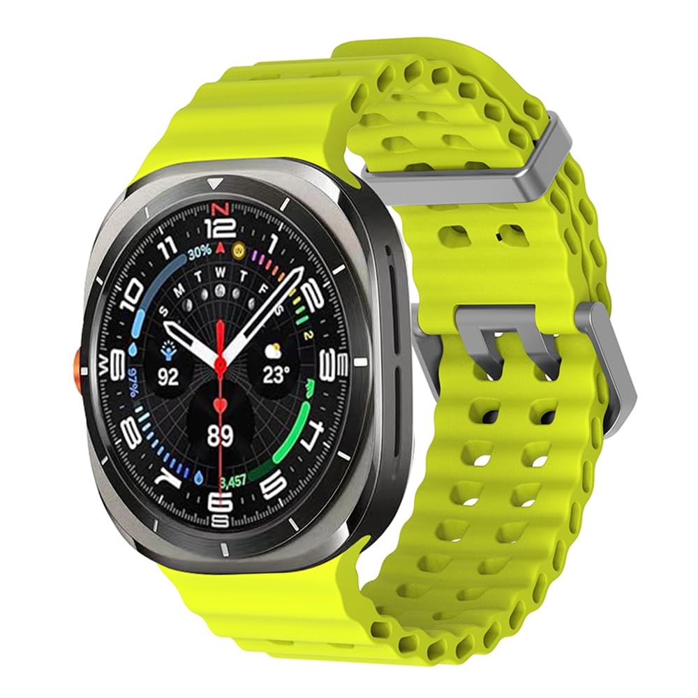 Eanwireless Compatible For Samsung Galaxy Watch 7 Ultra Band 47Mm, Soft Ocean Silicone Sport Strap Replacement Accessory Fit For