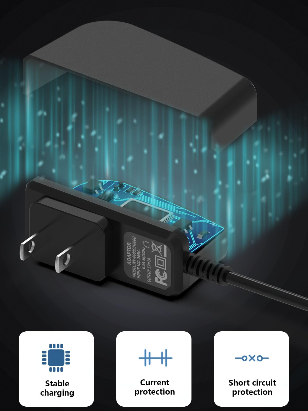 5V 1A Charger For Andis Shaver Andis Charger Power Cord Adapter Replacement For 17150 Ts 1 17220 17195 Profoil 17190 17165 17170