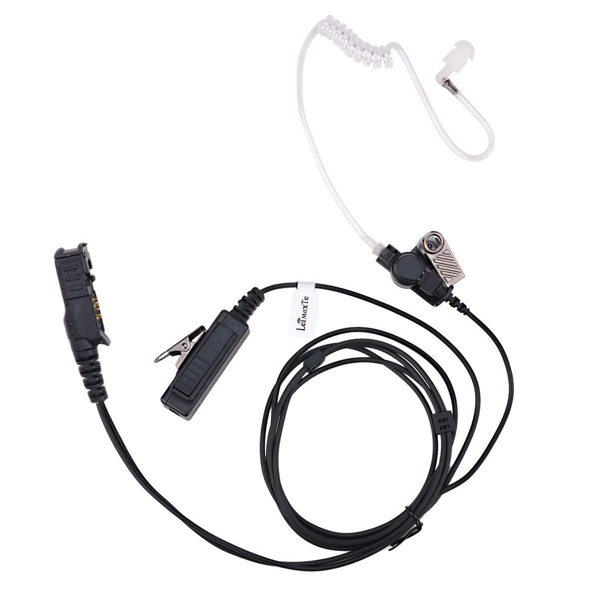 Leimaxte Xpr 3500E Xpr 3300E Earpiece For Motorola Radio Xpr3500 Xpr3000 Xpr3300 With Mic Ptt Xpr 3300 3500 3300E 3500E Walkie Talkie Headset Security Acoustic Tube Surveillance Headphone (1 Pcs)