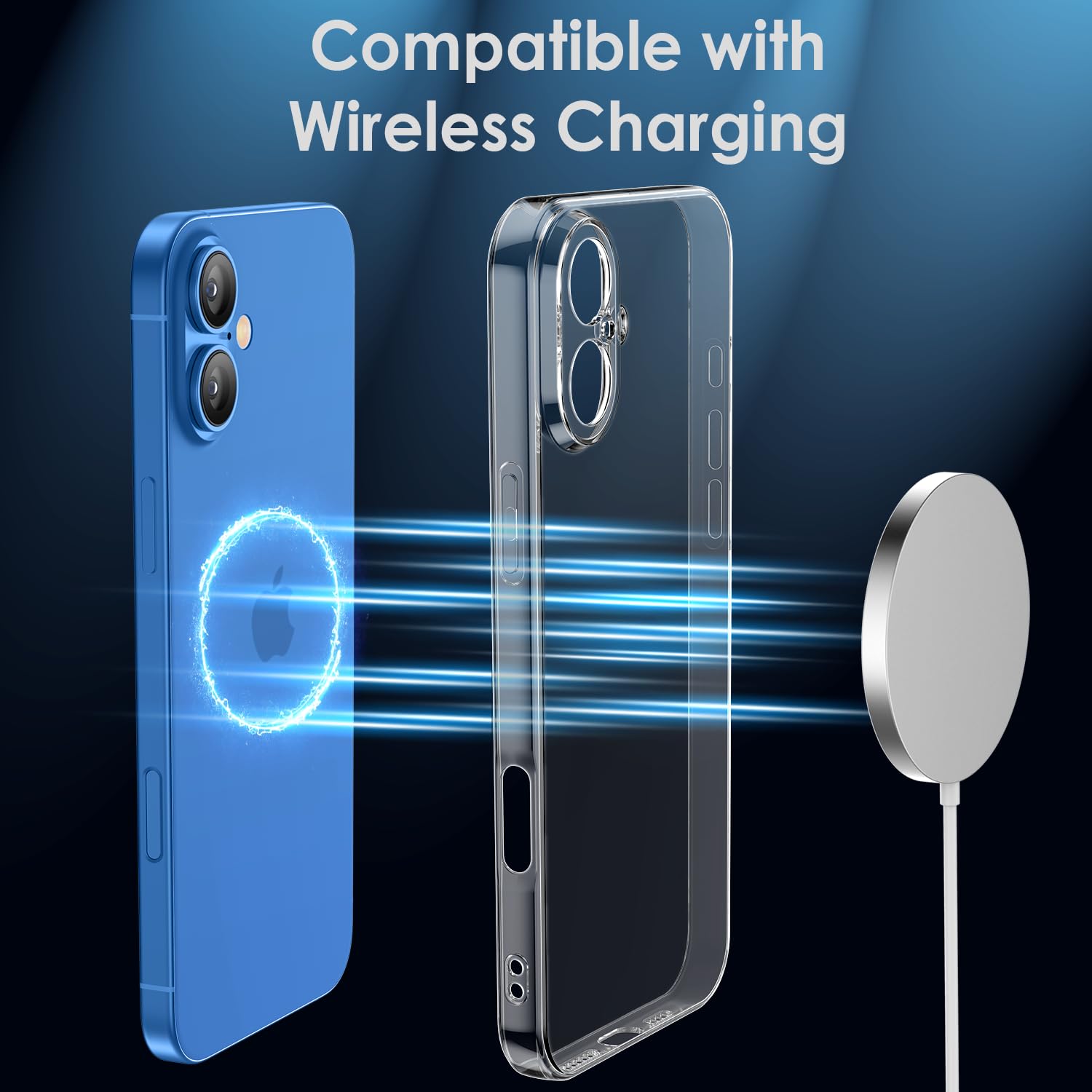 Shamo'S Clear Tpu Case For Iphone 16   With Camera Protection, Ultra Slim, Shockproof, Anti Yellowing, Scratch Resistant, Wirele