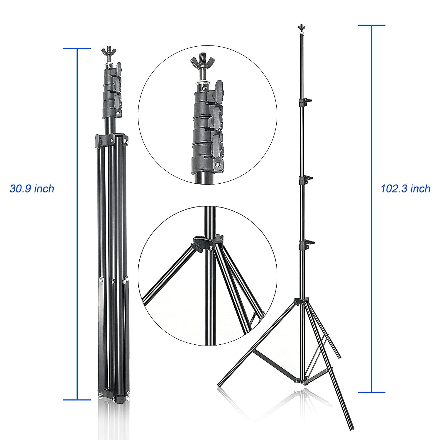 Hyj Inc 10Ft X 8.5Ft Adjustable Photography Backdrop Support System Photo Video Studio Muslin Background Stand Kit With Carry Bag