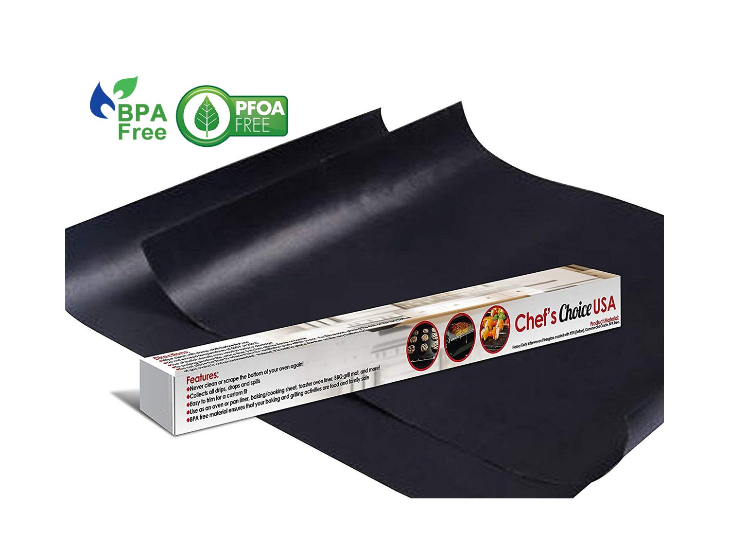 2 X Large Oven Liner   Bpa & Pfoa Free Teflon Non Stick Oven Liners Or Pan Liners 17X25 2 Pcs + Stove Top Liner   Heavy Duty Use