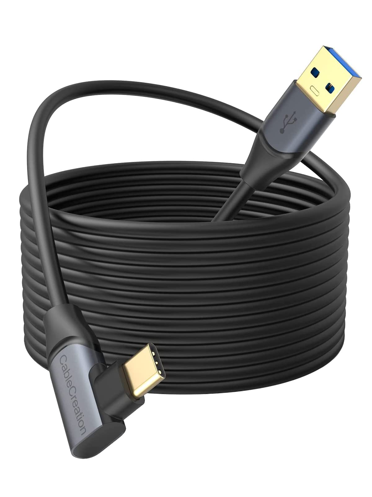 Cablecreation 16Ft Link Cable Compatible With Meta Quest Pro/Quest3/Quest2/Pico4, Usb To Usb C 3.1 Cable 5Gbps High Speed Vr Hea