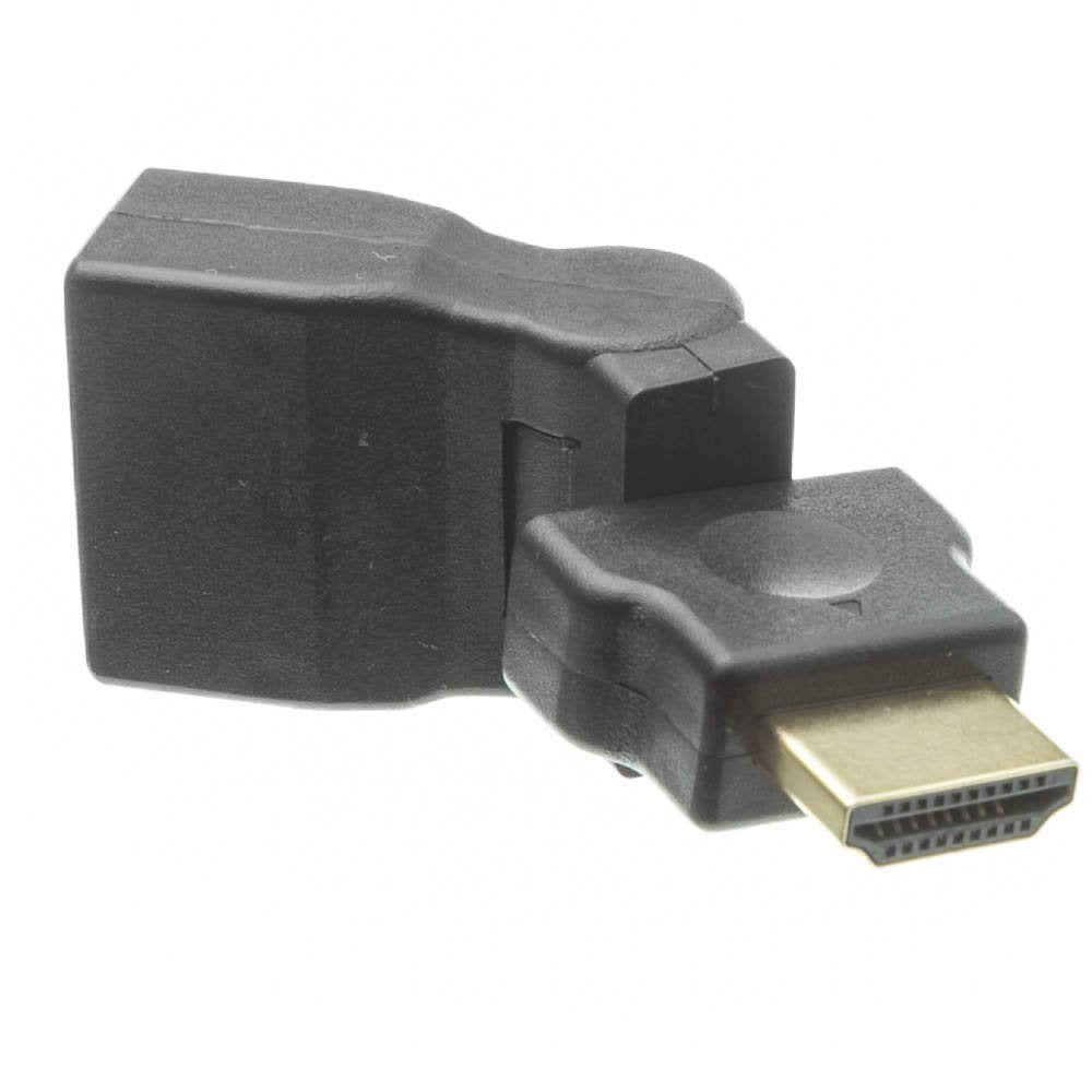 Cablewholesale Hdmi High Speed Swivel Adapter, Hdmi Type-A Male To Hdmi Type-A Female, Rotates 360 Degrees, Tilts 180 Degrees, 4