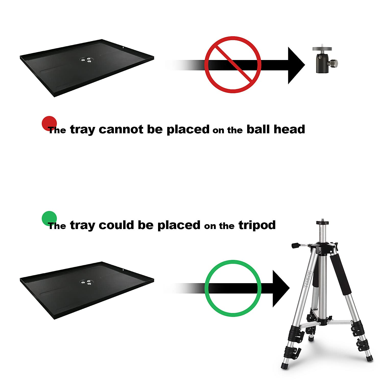Skerell Projector Stand Tripod Adjustable: Universal Laptop Standing Height From 17'' To 48'' With Tray Ball Head Carry Bag For