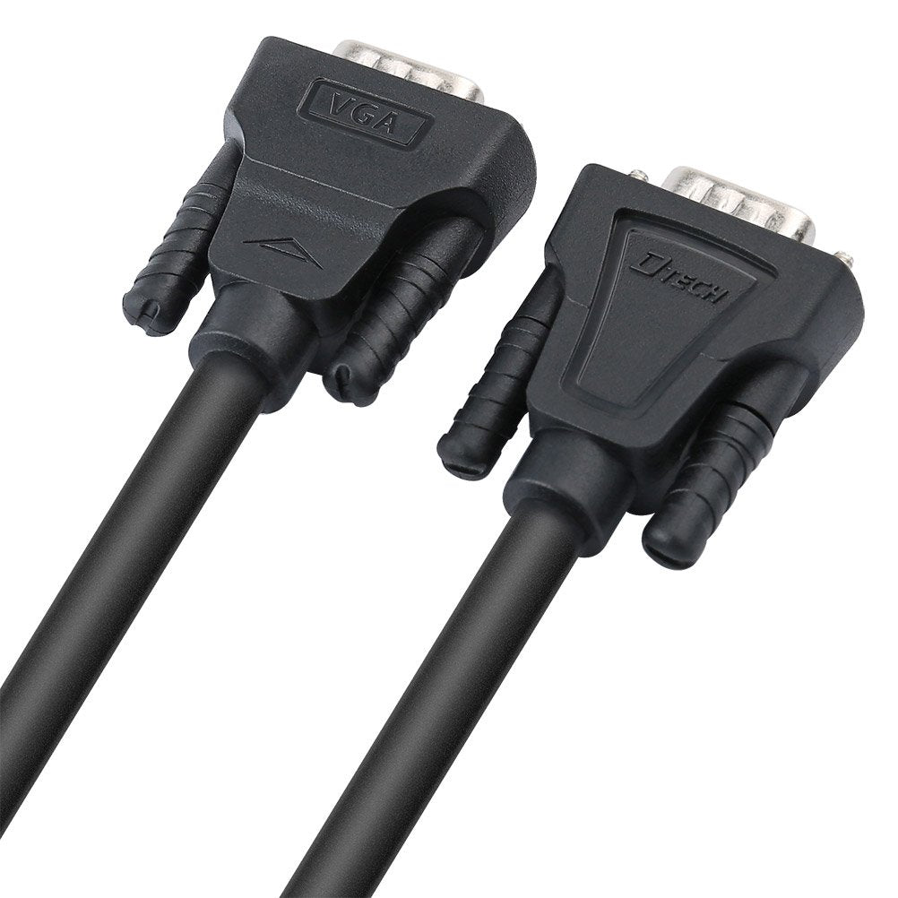 Dtech 75Ft Vga Cable Male To Male With Ferrites Screws 1080P High Resolution For Computer Monitor Projector