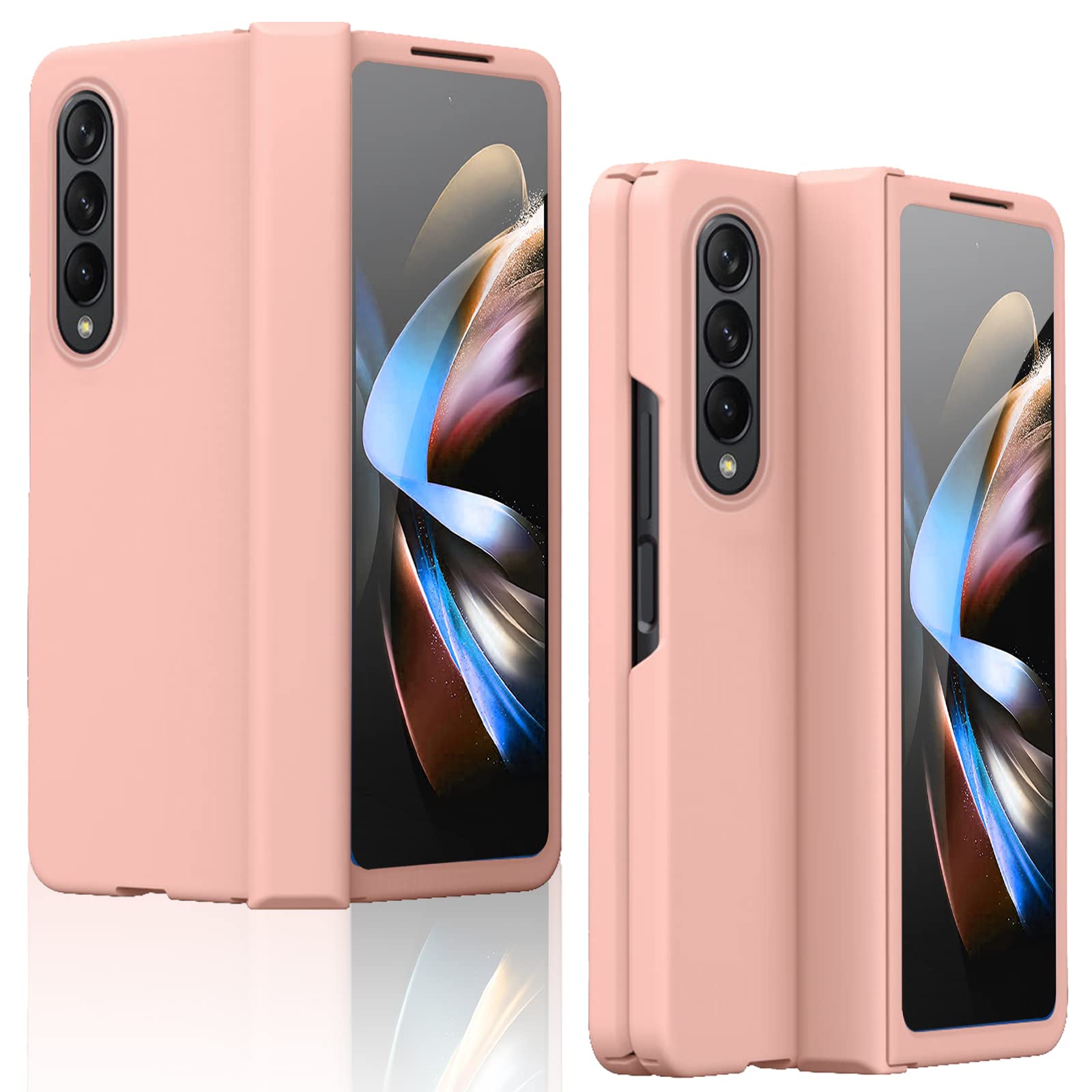 Miimall Compatible Samsung Galaxy Z Fold 4 Hinge Case With Glass Protector Hard All Inclusive Protective Bumper Anti Fingerprint