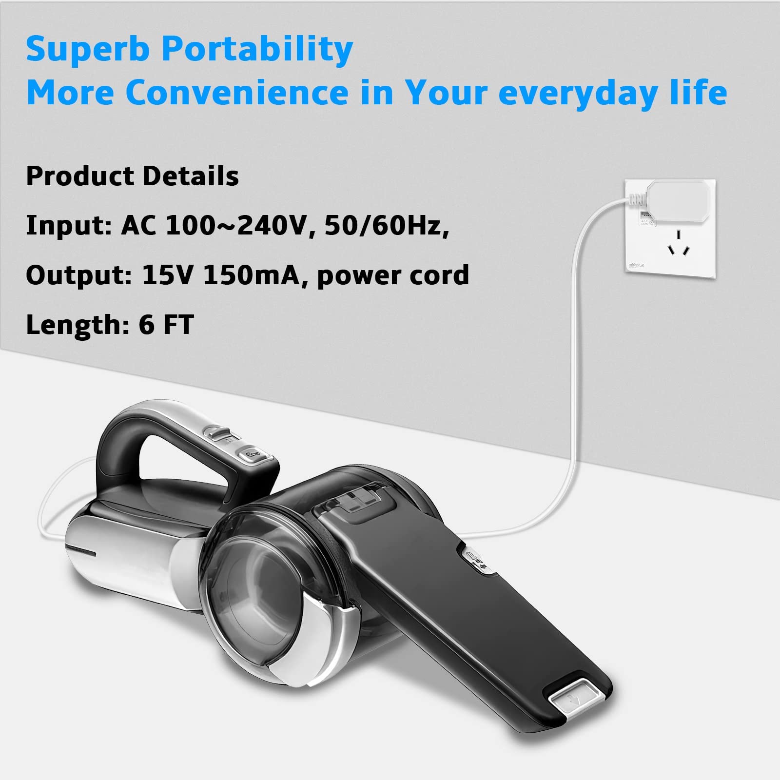 90627870 15 Volt Hand Vacuum Charger For Black And Decker Handheld Vacuum Cleaner Charger Hnv115J13 Hfvb315J22 Hhvi320Jr02 Hhvi3