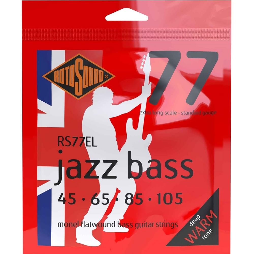 Rotosound RS77EL Monel Flatwound Extra Long Bass Guitar Strings (45 65 85 105)