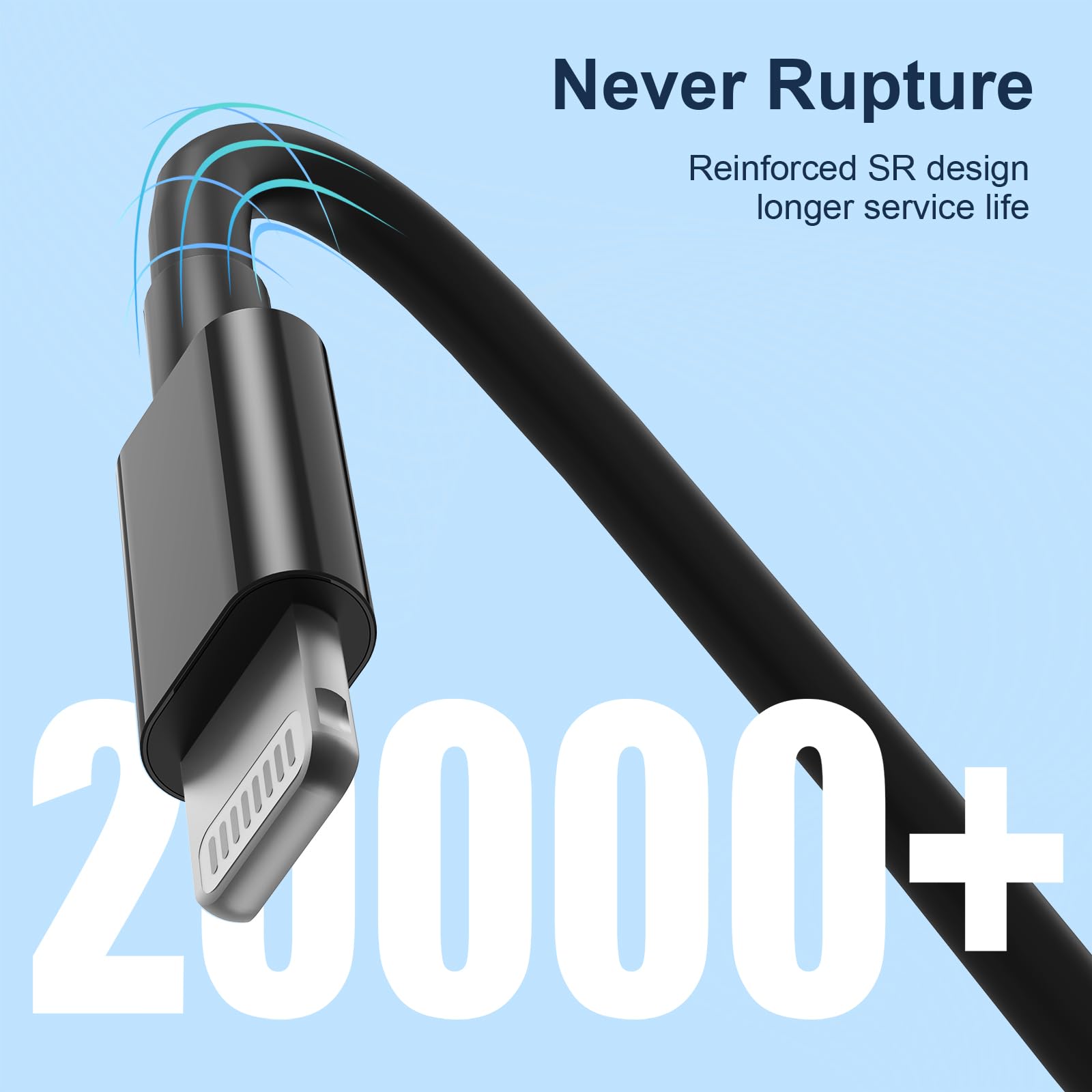 2Pack 10Ft Iphone Charger, [Apple Mfi Certified] Long Iphone Charger Cord 10 Ft, Apple Lightning To Usb Cable, 10 Foot Fast Charging Cords For Iphone Charger 14/13/12/11/13 Pro/13 Max/X/Xs/Xr/Xs,Black