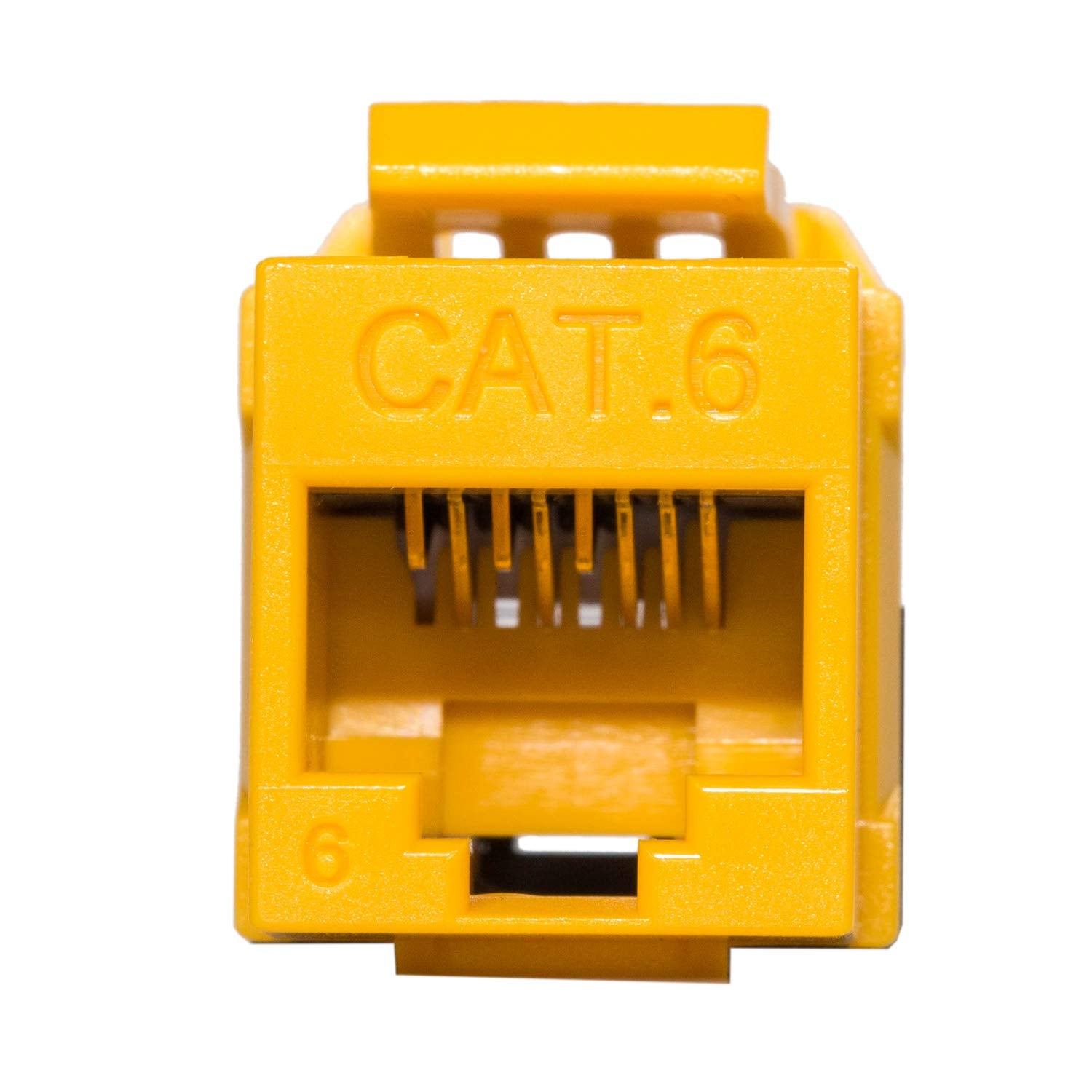 Linkomm 10 Pack Rj45 Cat6 Slim Profile Utp Unshielded Keystone Jack (Yellow)