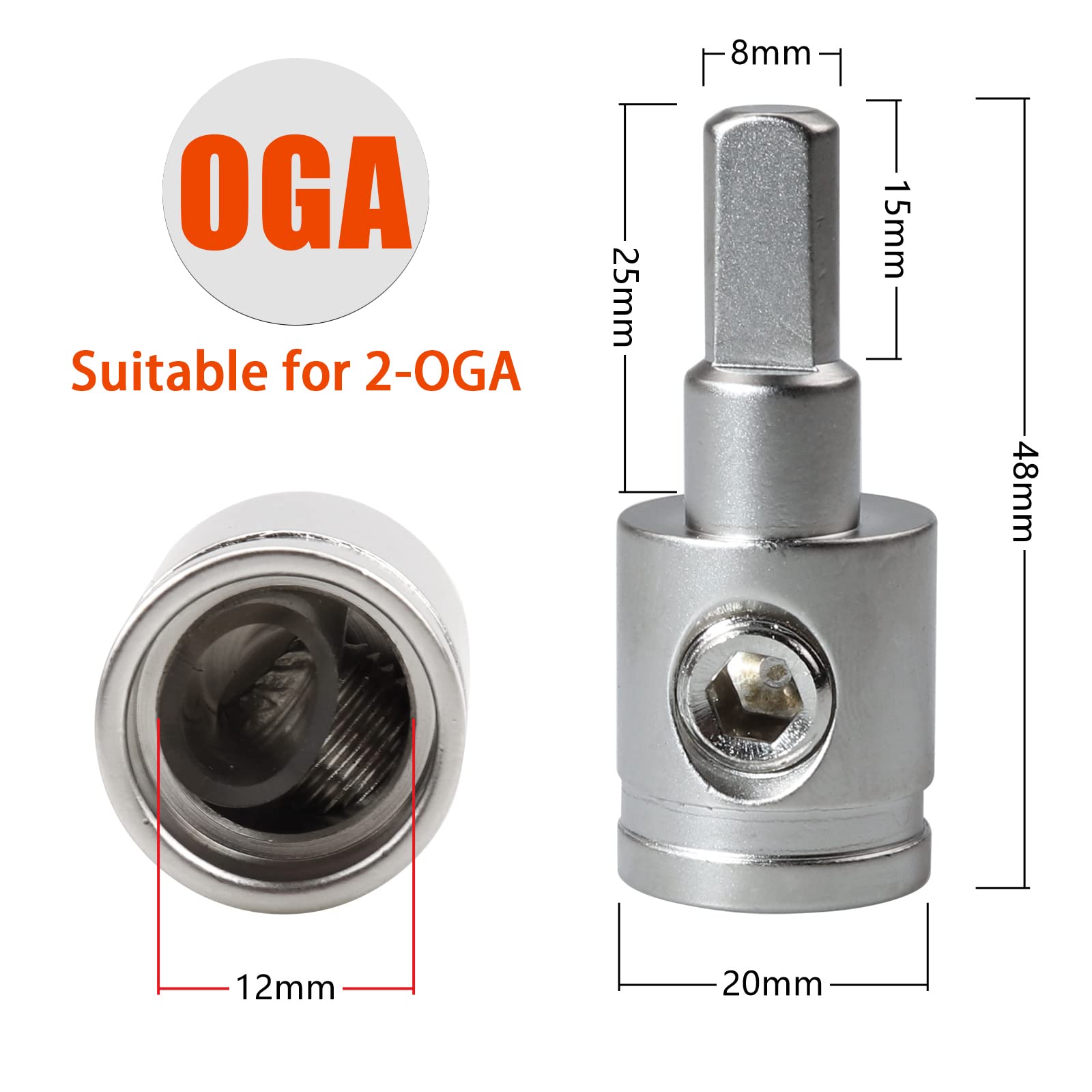 Zookoto 2 Pcs Audio 0 Gauge To 4 Gauge Wire Ga Reducer, For Car Stereo Audio Awg Pin Power Ground Wire Reducer