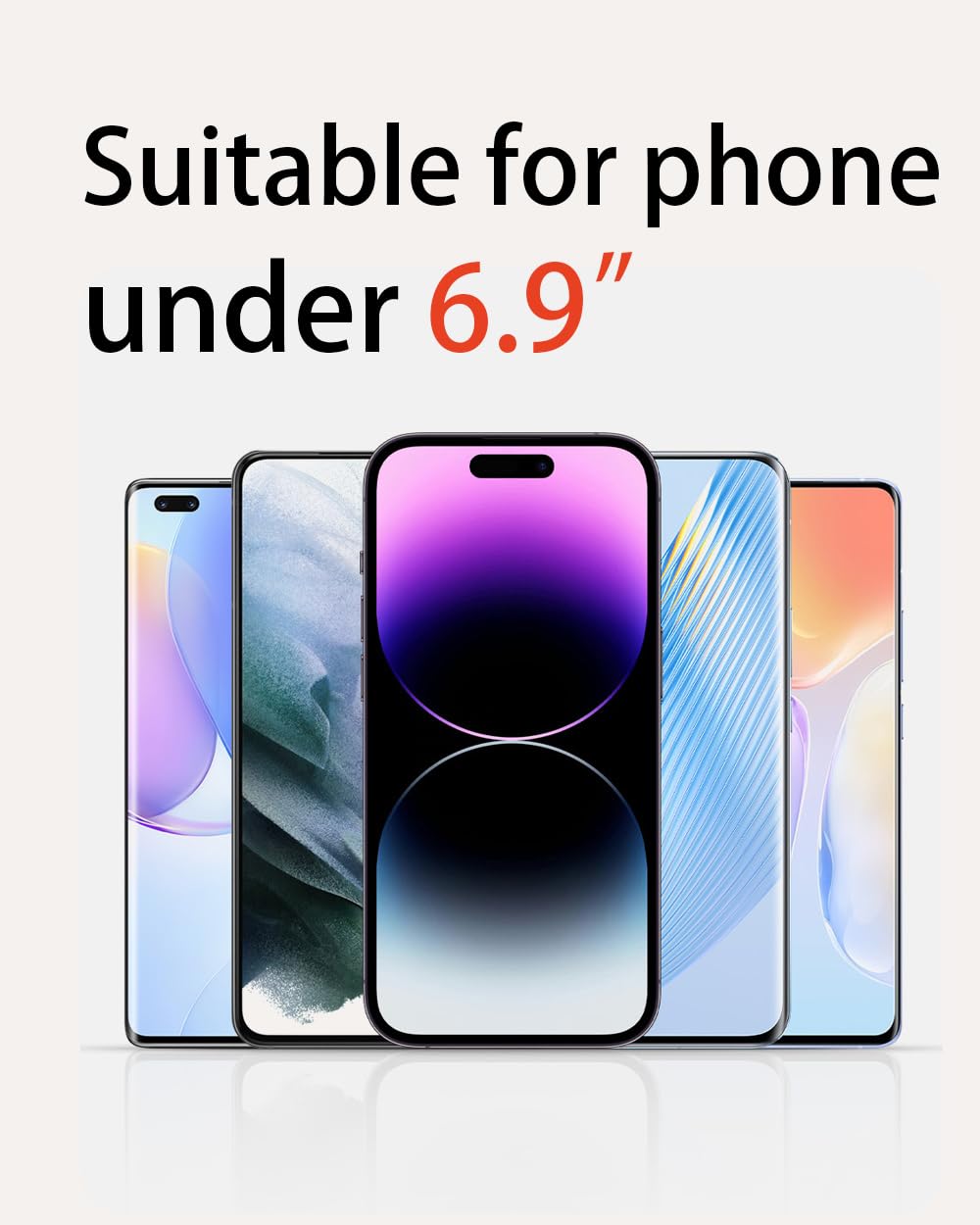 Cei&Bpy 2Pack Transparent Wall-Mounted Phone Holder With Adhesive And Nails Fits Most Phones Including Iphone 16 Pro Max