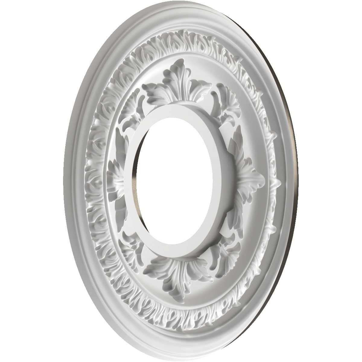 Ekena Millwork Cmp10Bacch Baltimore Thermoformed Pvc Ceiling Medallion (Fits Canopies Up To 4 1/4), 10Od X 3 1/2Id X 3/4P, Metal