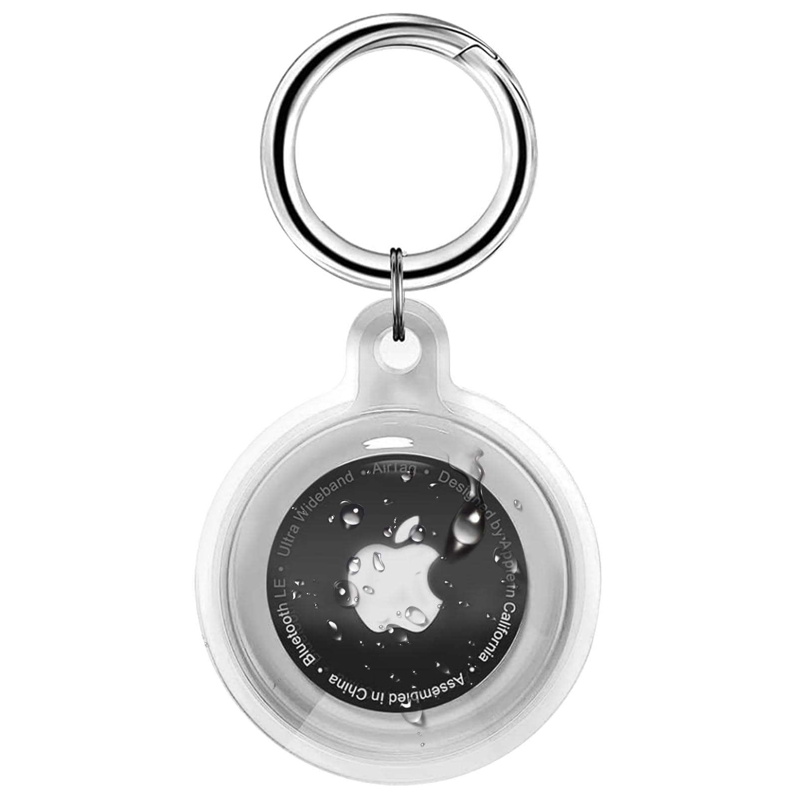 Foweroty Ipx8 Waterproof Airtag Holder, Apple Airtags With Keychain, Air Tag Case For Luggage, Dog Collar, Keys, Anti Scratch Fu