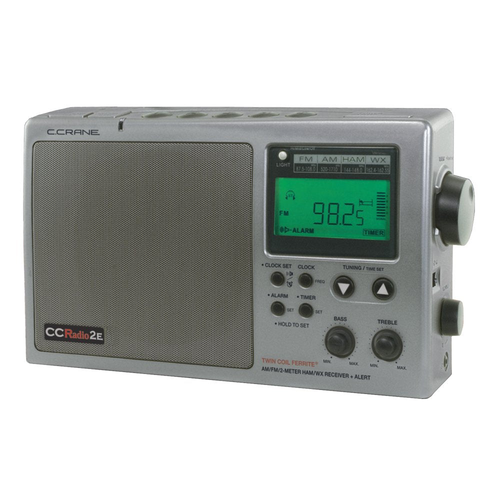 C. Crane Cc Radio 2E Enhanced Portable Am Fm Weather And 2 Meter Ham Band (Titanium) Cc2Te